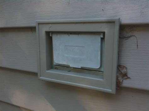 electrical box cover and trimmed|vinyl siding for electrical box.